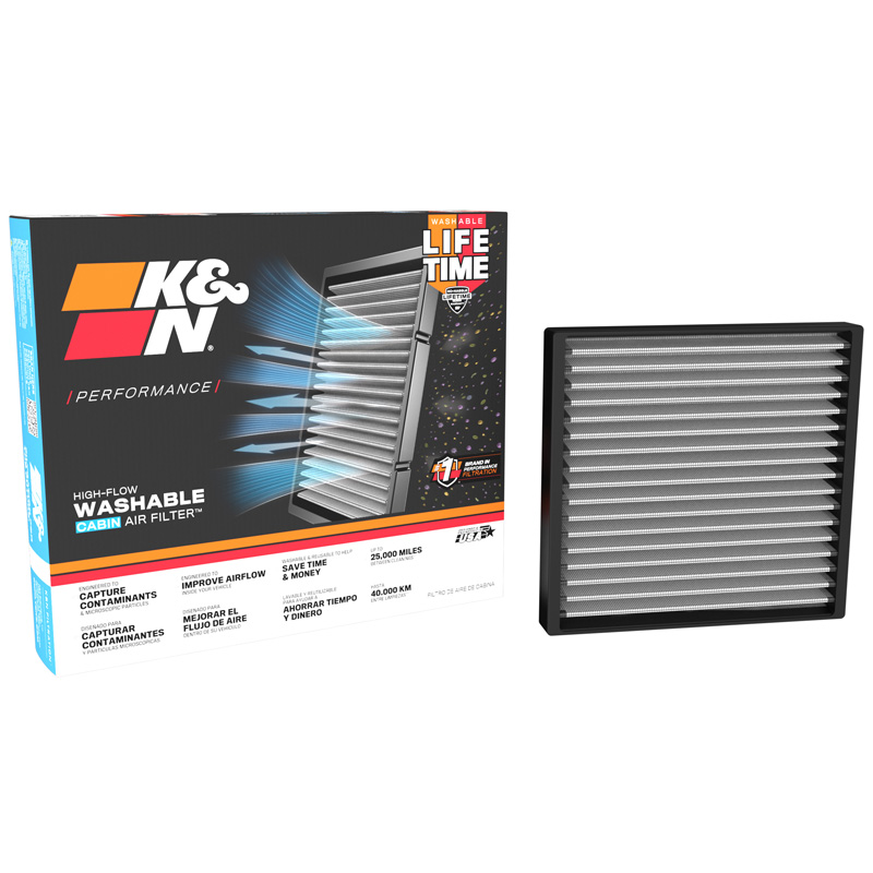 K&N Filtre à Air d'Habitacle sur mesure pour Audi, Seat, Skoda, Volkswagen & Cupra 2012- (VF2047)