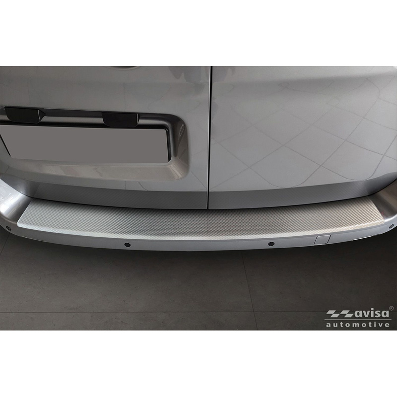 Avisa Protection de seuil arrière inox sur mesure pour Citroën Jumpy & Spacetourer / Peugeot Expert & Traveller / Toyota Proace 2016- / Opel Vivaro / Zafira Life 2019- (L1) '5WL'