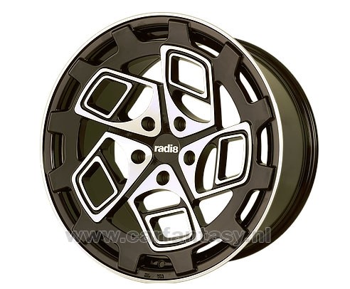 RADI8 CM9 8.5/9.5x18 5x100 35 Black / Machine Face 66,6 Velgen