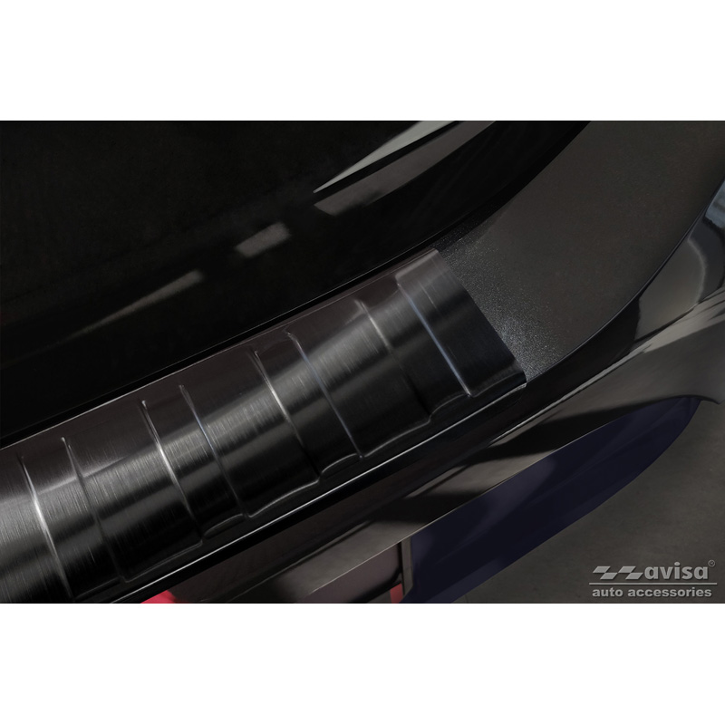 Protection de seuil arrière inox sur mesure pour Toyota Aygo X 2022- 'Ribs'