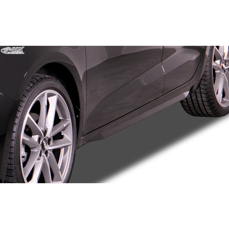 Jupes latérales 'Slim' sur mesure pour Audi A1 (GB) 2018- (ABS noir luisant)