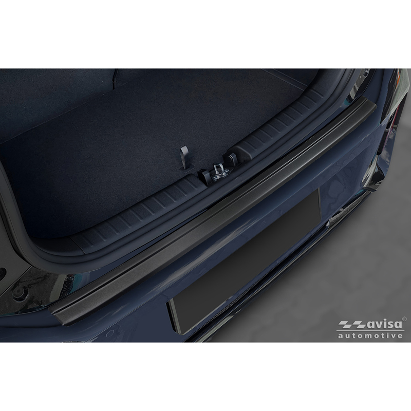 Avisa Protection de Seuil de Coffre Acier Inox sur mesure pour Kia Picanto III Facelift 2024- - Noir Mat