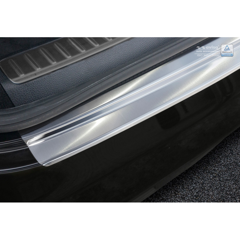 Protection de seuil arrière inox sur mesure pour Mercedes GLC Coupe 2016-2022  'Ribs'