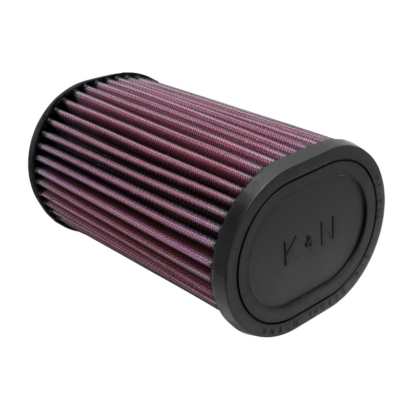 K&N Filtre à Air Universel Ovale 62mm raccordement, angle 20 degrés, 114mm x 95mm, 178mm hauteur (RU-1390)