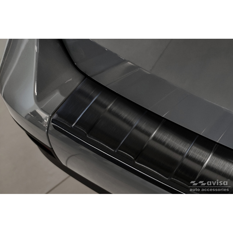 Protection de seuil arrière inox noir sur mesure pour Mercedes Citan (W420) Box/Tourer 2021- 'Ribs'
