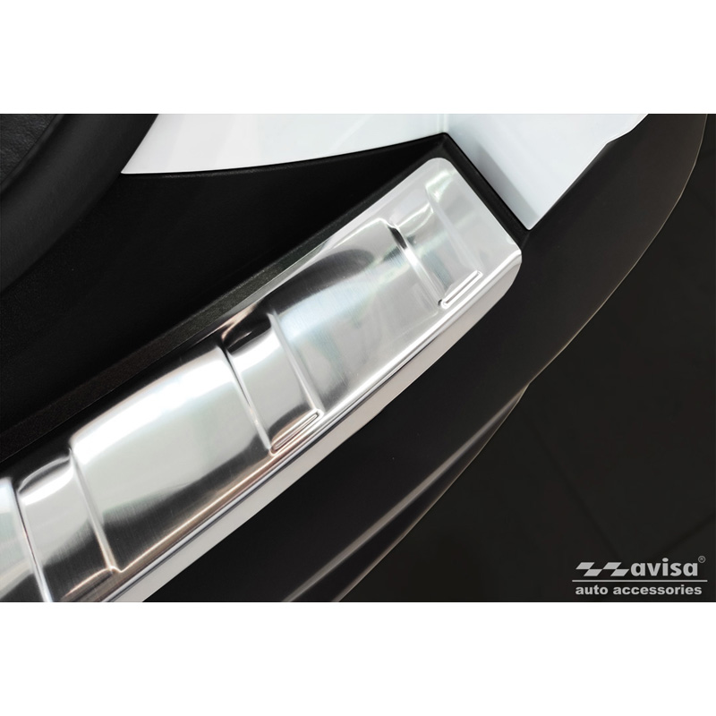 Protection de seuil arrière inox sur mesure pour Hyundai Tucson 2020-2024 & Facelift 2024- 'Ribs'