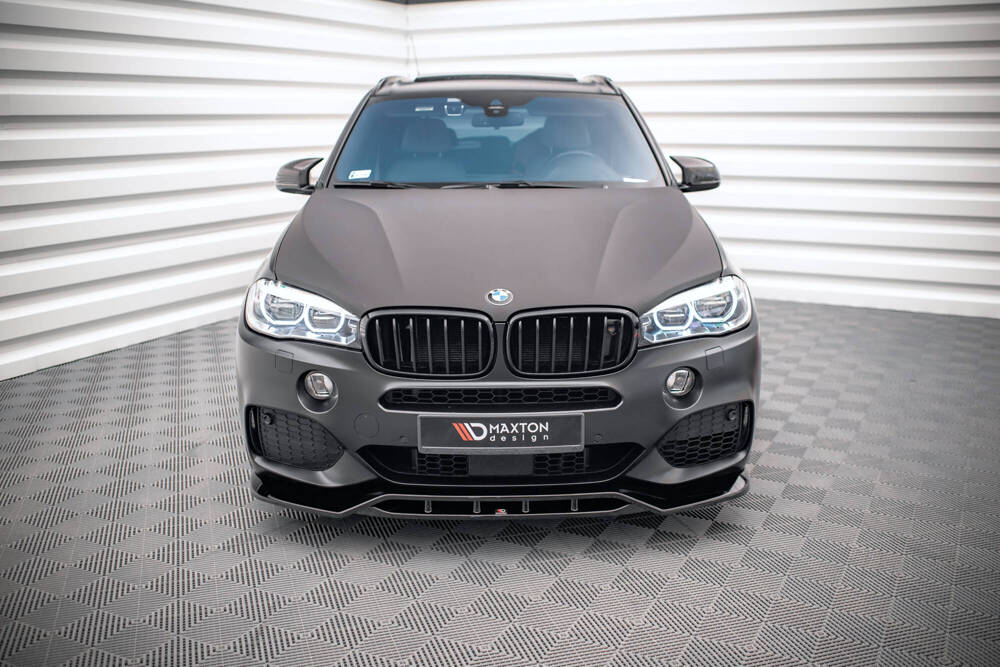 Voorspoiler V.2 BMW X5 F15 M Pakket Maxton Glans Zwart