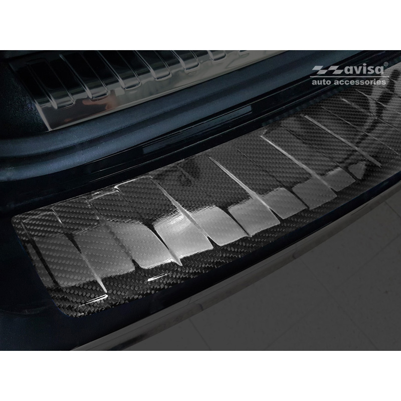 Protection de seuil arrière carboné 3D sur mesure pour Audi A6 (C8) Avant 2018-2023 & Facelift 2023- incl. S-Line & Allroad