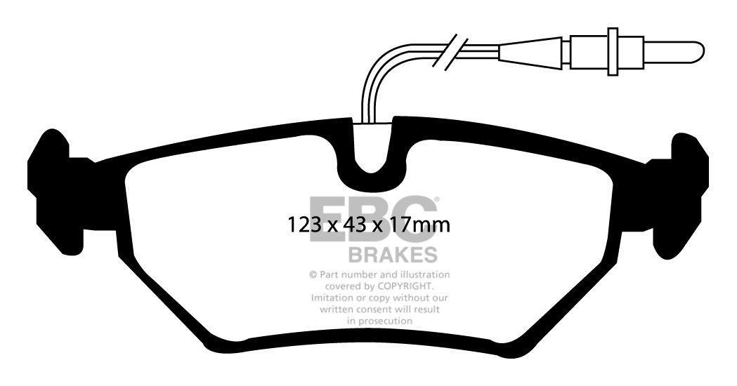 EBC Brakes FIAT Ulysse 2.0 Turbo 94-2000 Remblokken achterzijde