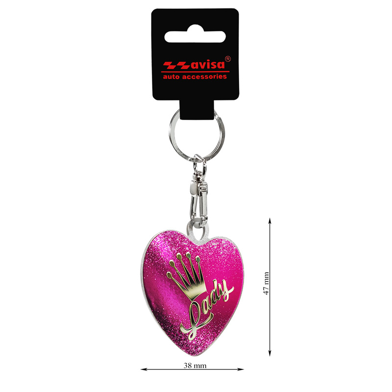 Porte-clés en acier inoxydable - Lady Heart