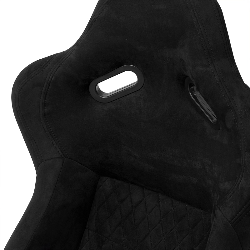 Siège baquet 'LV' - Noir - Dossier fixe en polyester - incl. glissières