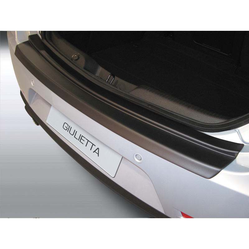 Protection de seuil arrière (ABS) sur mesure pour Alfa Romeo Giulietta 5/2010- Noir
