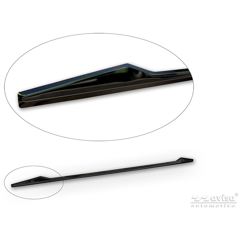 Avisa Moulure de hayon en Inox Noir Chrome sur mesure pour Volkswagen Touran (5T1) R-Line 2015-