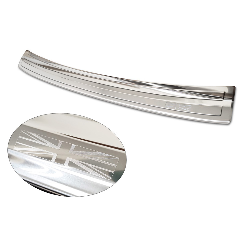 Protection de seuil arrière inox sur mesure pour Mini Countrymann F60 FL 2020-2023 'British Flag'