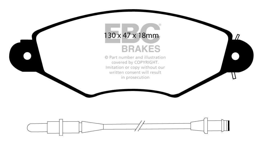 EBC Brakes RENAULT Kangoo 1.6 2001-2008 Remblokken voorzijde