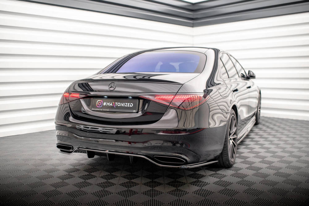 Diffuser Mercedes S Klasse W223 AMG Pakket Maxton Glans Zwart