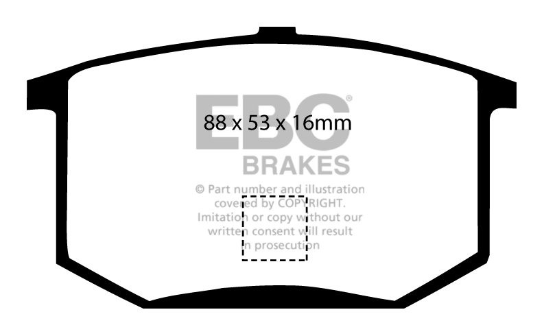 EBC Brakes LOTUS Esprit 2.2 80-85 Remblokken achterzijde