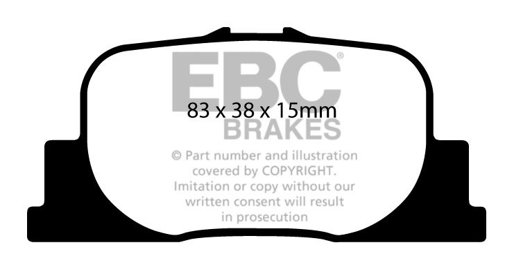 EBC Brakes TOYOTA Windom 3.0 99-2001 Remblokken achterzijde gree