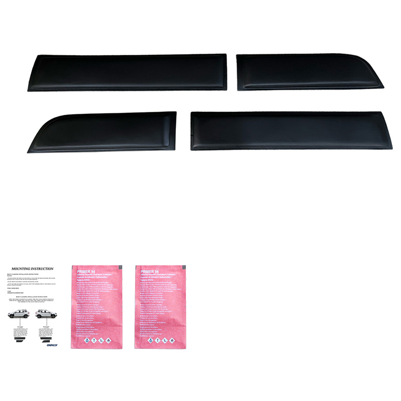 Jeu de baguettes de porte sur mesure pour Dacia Duster I 2010-2017 (sans marquage Duster) - Noir mat