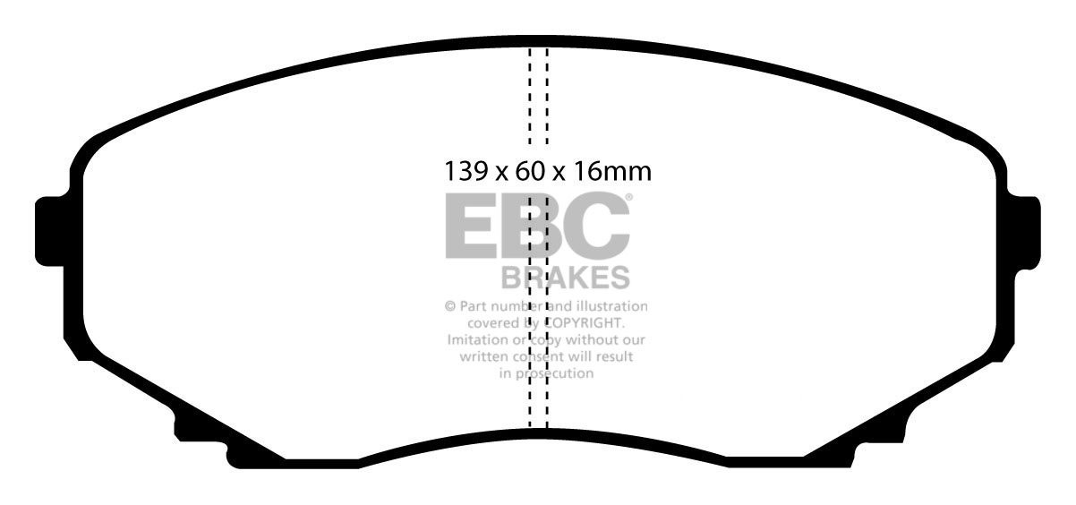 EBC Brakes MITSUBISHI Delica 2.5 (SK5) 99-2003 Remblokken voorzi