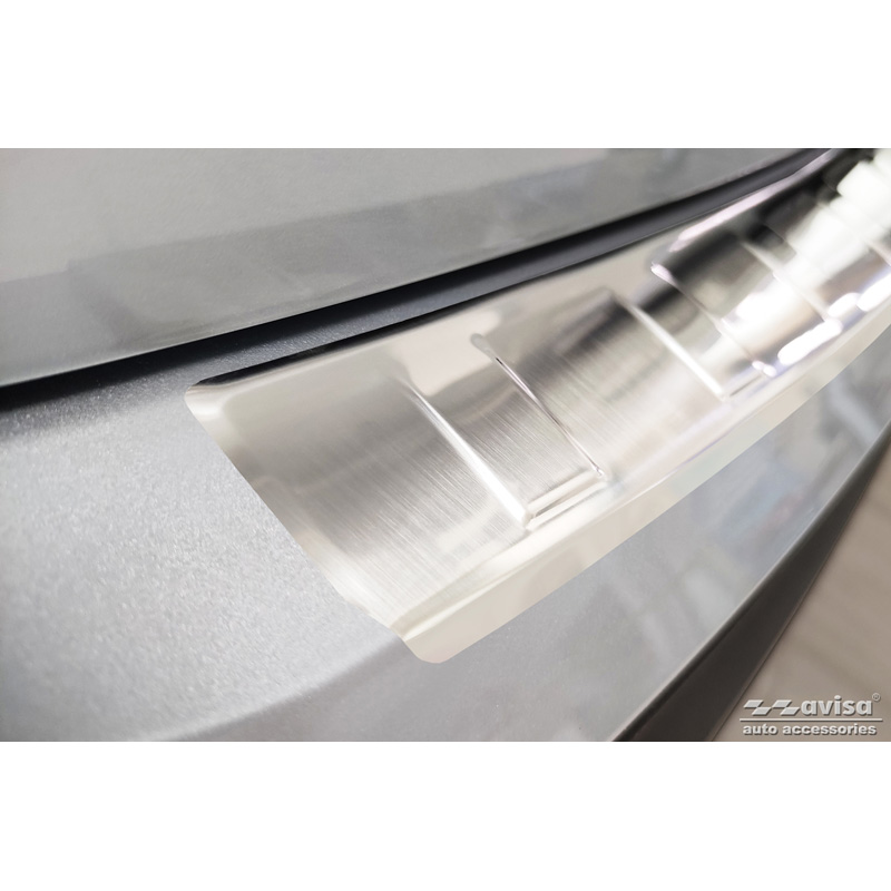 Protection de seuil arrière inox sur mesure pour Skoda Enyaq iV 2020- excl. Coupe 'Ribs'