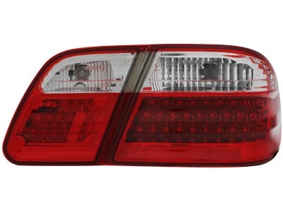 Feux arriere Mercedes E-Class W210 95-02 LED rouges/blanc