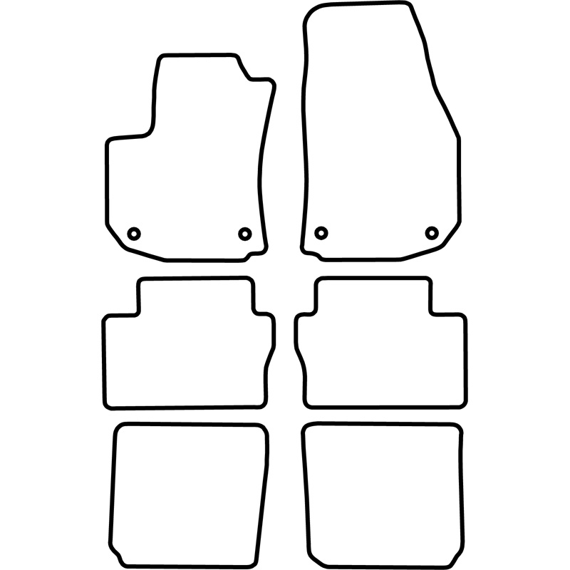 Set de tapis de sol sur mesure pour Opel Zafira B 2005-2011 (7 Personnes)
