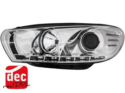 Headlights VW Scirocco lll 08- Devil Eyes Dlite LED Chrome