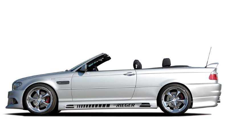 Zijskirts BMW E46 alle modellen ook M3 met 2 schacht en 2 uitsne
