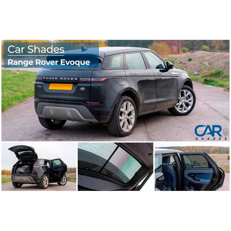 Set de Car Shades sur mesure pour Range Rover Evoque 5 portes 2019- (6-pièces)