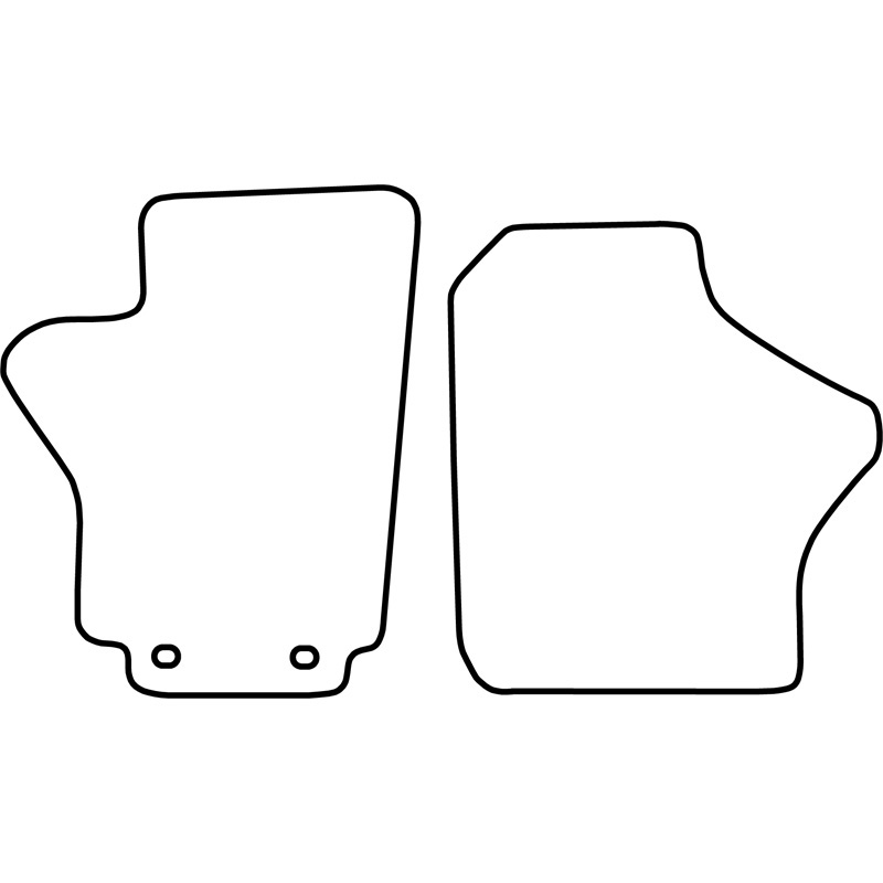 Set de tapis de sol en velours sur mesure pour Hyundai H200 (2 pièces, seulement avant)