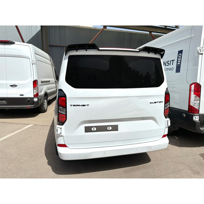 Becquet de toit V.2 sur mesure pour Ford Transit Custom (V710) 2023- & Volkswagen Transporter T7 2024- (avec hayon arrière) (PU)