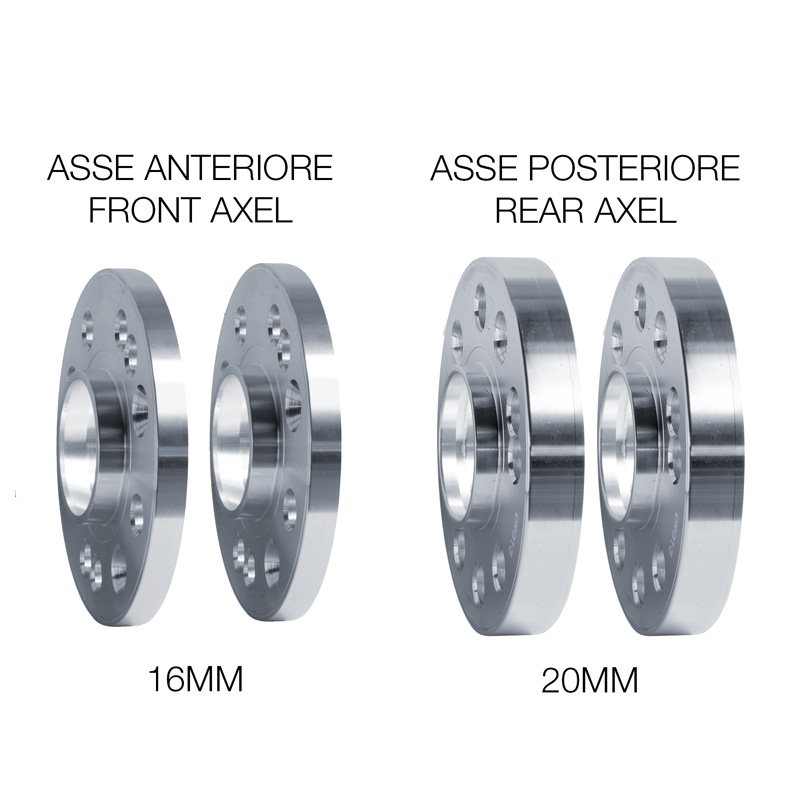 Simoni Racing Kit d'Élargisseurs de Roue en aluminium - 2x16mm(AV) - 2x20mm(AR) (Moyeu 60,1mm) avec boulons de roue - sur mesure pour Suzuki divers