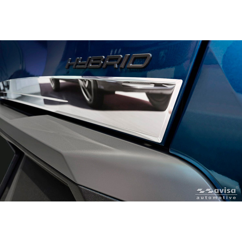 Avisa Revêtement d'habillage du hayon du coffre inox Chrome sur mesure pour Peugeot 3008 III 2024-