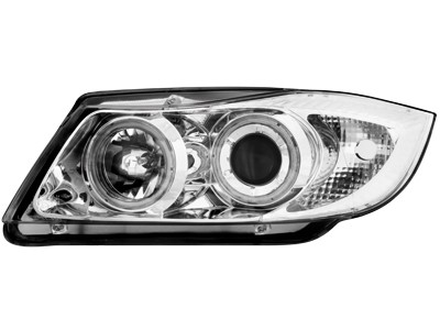 Phares BMW 3 serie E90 Angel Eyes chrome