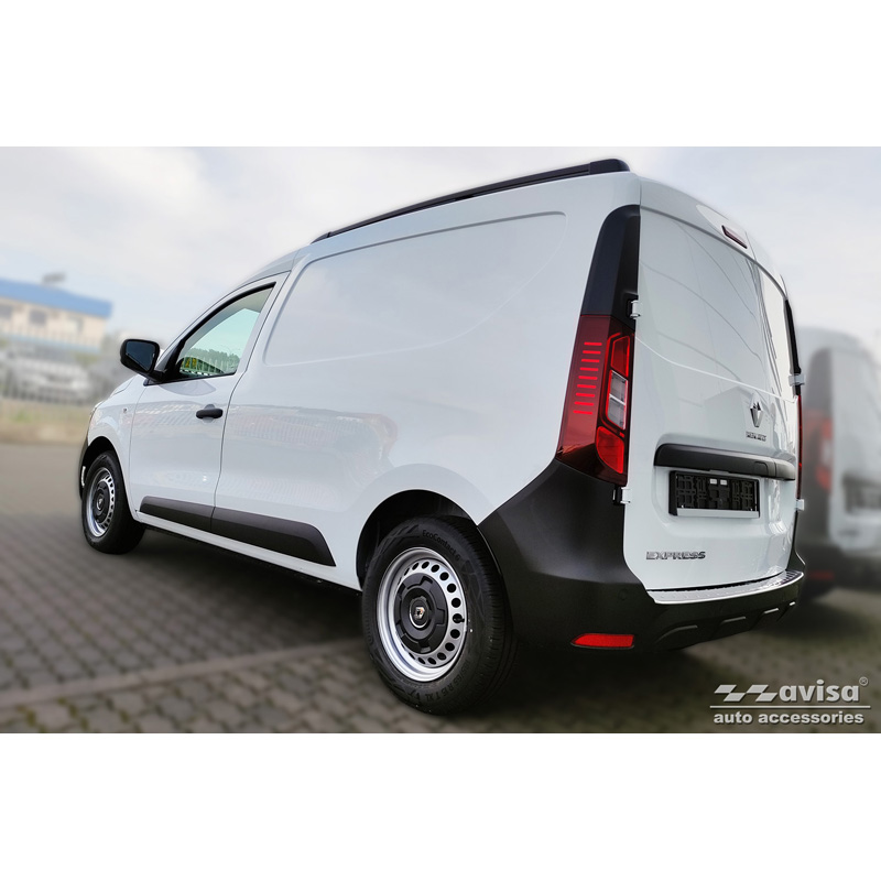 Protection de seuil arrière inox sur mesure pour Renault Express Furgon 2021- 'Ribs'