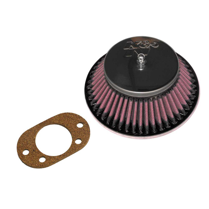 K&N Filtre à Air conique sur mesure pour carburateur SU/SU Hitachi 1.75'' HIF6/HIF44/ 2'' HIF7, trou décentré, Hauteur d'assemblage 52mm (56-9330)