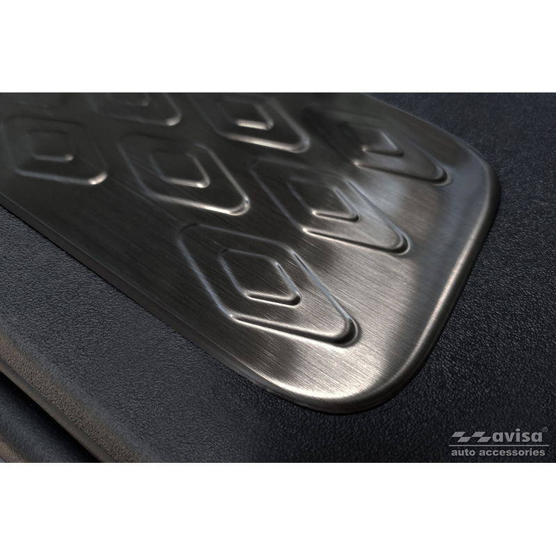 Seuils de portes inoxydable noir sur mesure pour Volkswagen ID.Buzz 2022- 2-pièces