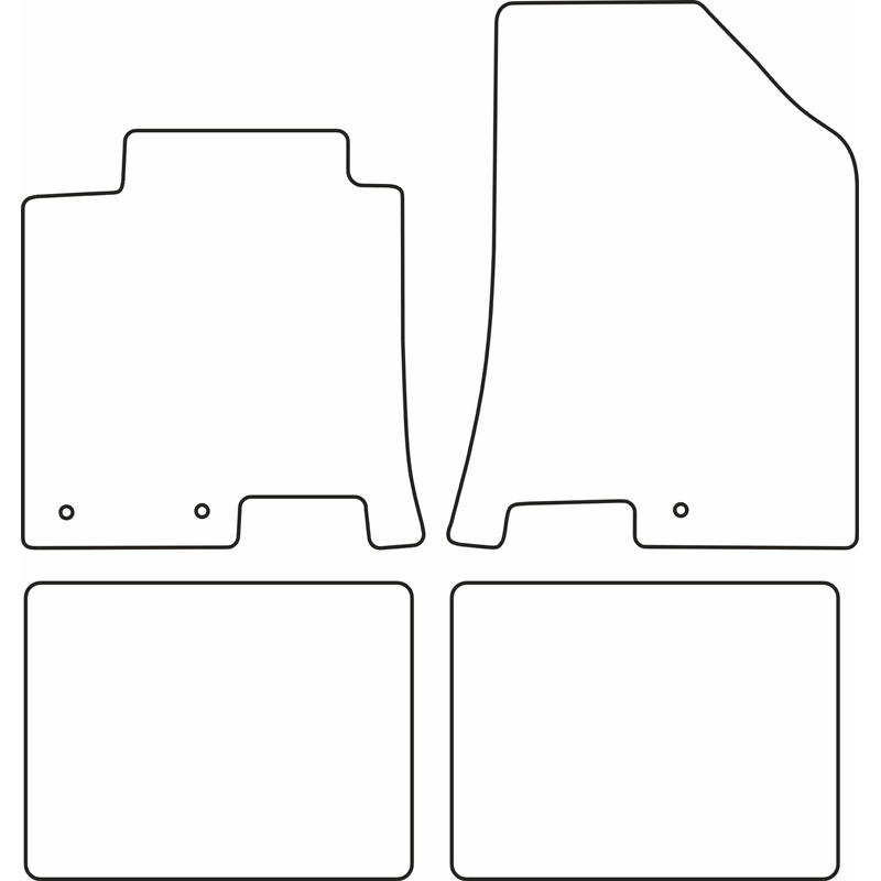 Set de tapis de sol en velours sur mesure pour Hyundai i40 2011-