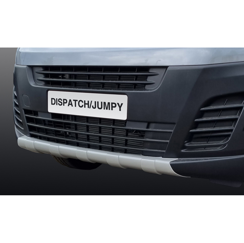 RGM Spoiler avant 'Skid-Plate' sur mesure pour Citroën Jumpy/Peugeot Expert/Toyota Proace 2016-/Opel Vivaro 2019-/Fiat Scudo 2022- Argent (ABS)
