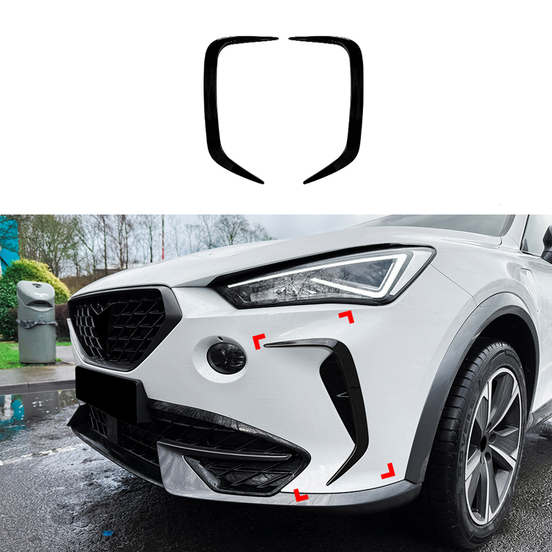 Prises d'air du pare-chocs avant sur mesure pour Cupra Formentor 2020-2024 (ABS Noir Luisant)