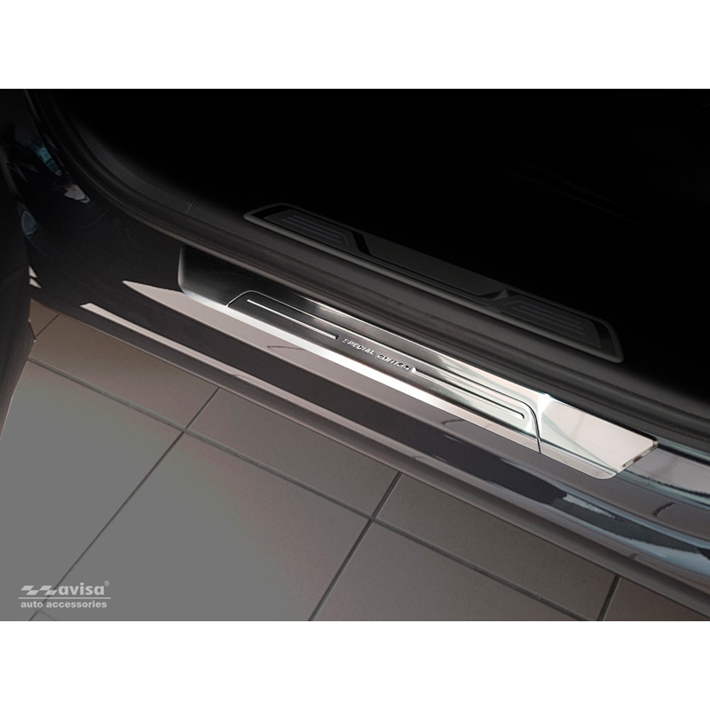 Seuils de portes inoxydable sur mesure pour Volkswagen Touareg III 2018- 'Special Edition' - 2-pièces