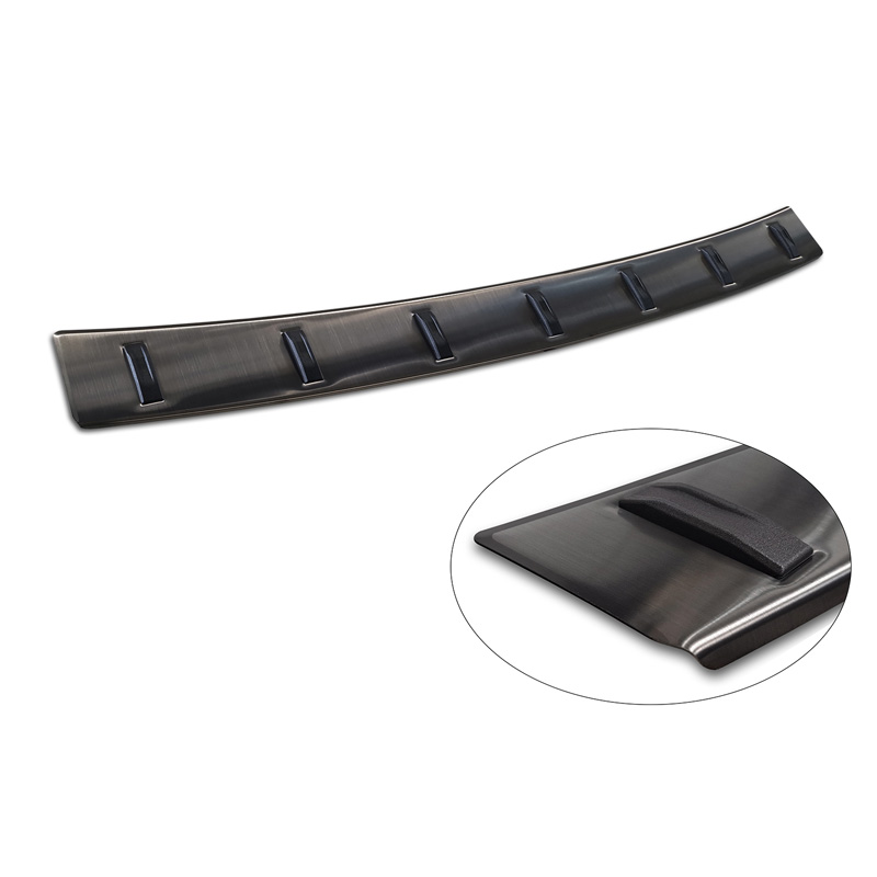Protection de seuil arrière inox noir sur mesure pour Volkswagen Tiguan III (CT1) 2024- 'STRONG EDITION'