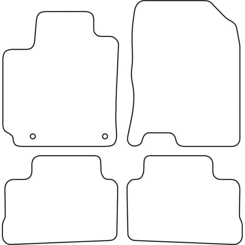 Set de tapis de sol en velours sur mesure pour Hyundai Kona 2017-