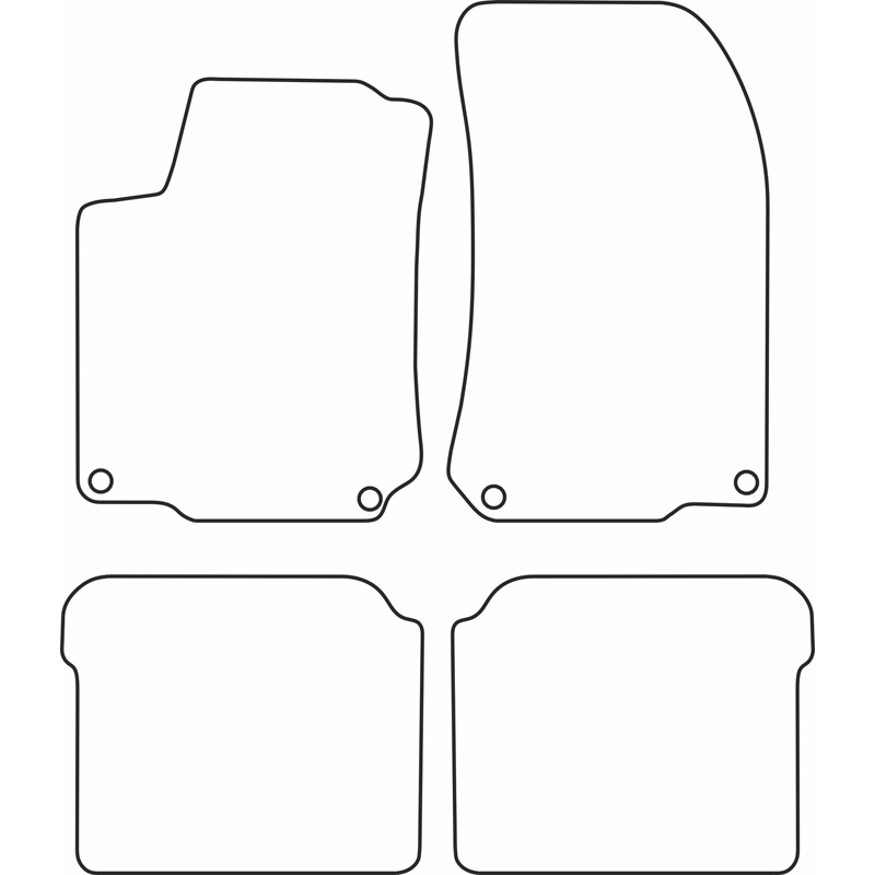 Set de tapis de sol sur mesure pour Volkswagen Golf IV 1998-2001