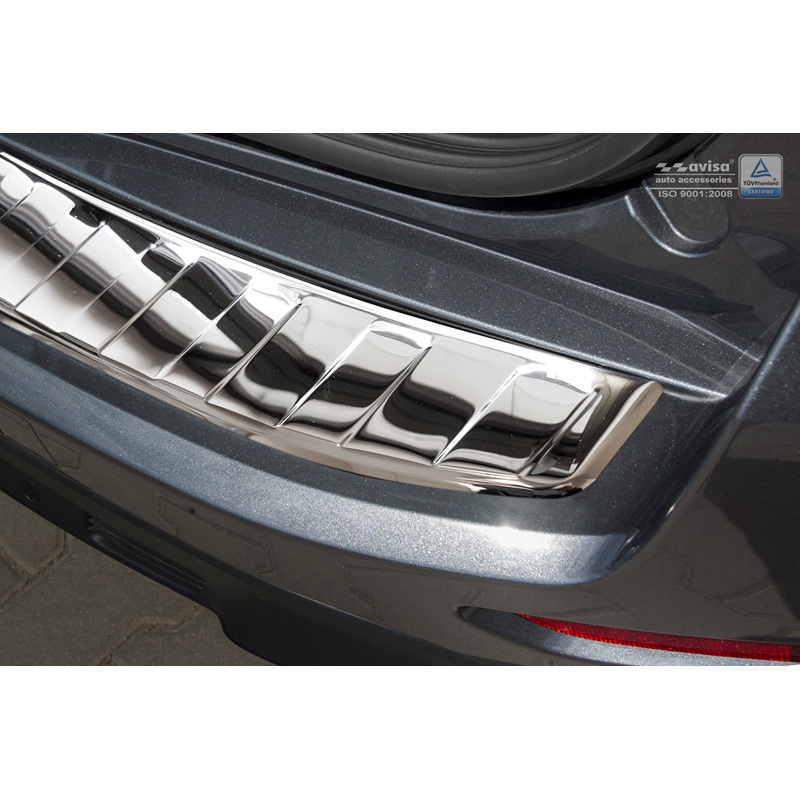 Protection de seuil arrière inox Chrome sur mesure pour Ford S-Max II 2015- 'Ribs'