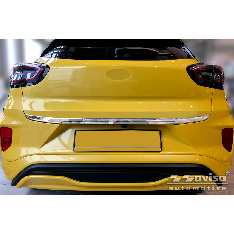 Avisa Revêtement d'habillage du hayon du coffre inox Chrome sur mesure pour Ford Puma 2019-