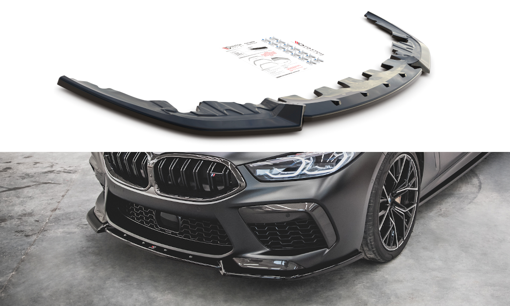 Voorpsoiler V.3 BMW M8 Gran Coupe Maxton Glans Zwart