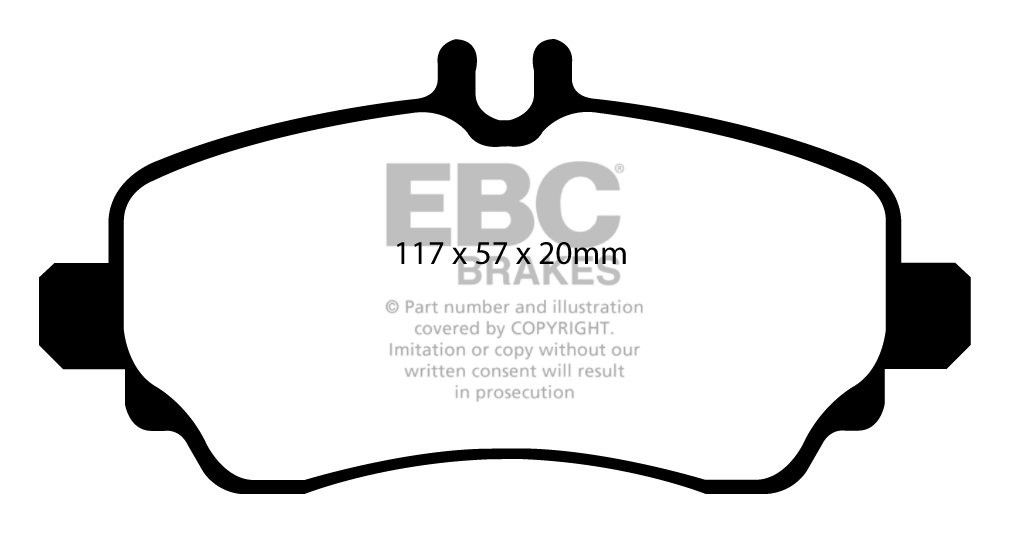 EBC Brakes MERCEDES Vaneo 1.6 2002-2006 Remblokken voorzijde