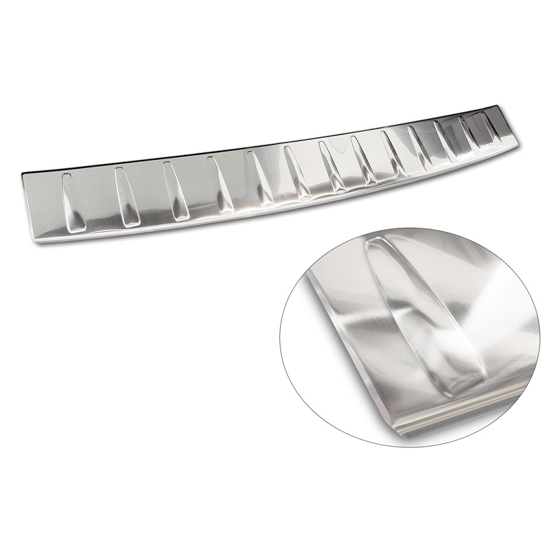 Protection de seuil arrière inox sur mesure pour Mercedes EQS SUV (X296) 2022- 'Ribs'